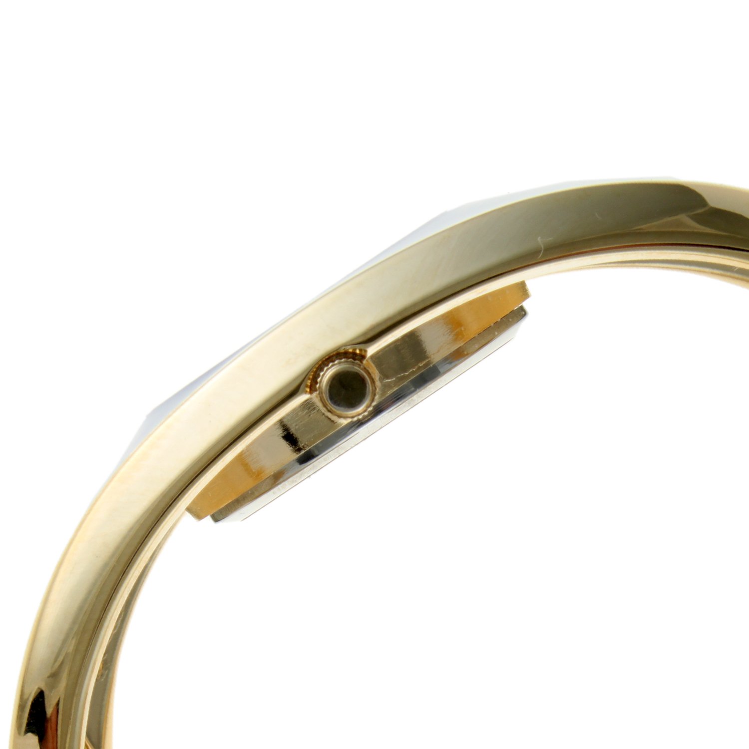 Peugeot Women's 14K Gold Plated Enamel Cuff Bangle Dress Jewelry Watch