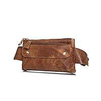 Fanny Pack Genuine Leather Belt Bag for Women or Men