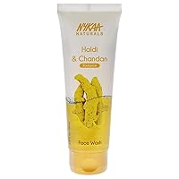 Nykaa Naturals Face Wash, Haldi and Chandan, 3.38 oz - Reduces Scarring - Removes Makeup - Prevents Breakouts - Soothes Sunburn - Non-Drying Skin Care