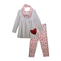 Bonnie Jean Baby Girls St Valentine's Day Red Heart 3 Piece Legging Set