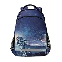 ALAZA Spaceman Galaxy Planet Funny Backpack Purse for Women Men Personalized Laptop Notebook Tablet School Bag Stylish Casual Daypack, 13 14 15.6 inch