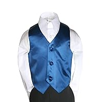 Unotux Boys Satin Green Teal Vest from Baby to Teen