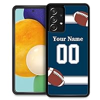 Customized Best Gifts for American Football3 Lover,Design Your Own Personalized Name Number Phone Cases for Men/Boys, Shockproof Case Compatible with Samsung Galaxy A13 4G 6.6inch