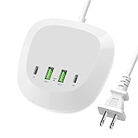 USB C Charging Station Hub Charger,2 USB-C(20W) Ports & 2 QC3.0 Ports for iPhone 14 Series/13/13 Mini/13pro Max/12/12 Mini/12Pro/12 Pro Max/11/11 Pro iPad AirPod,Smart Phone,Multi Devices