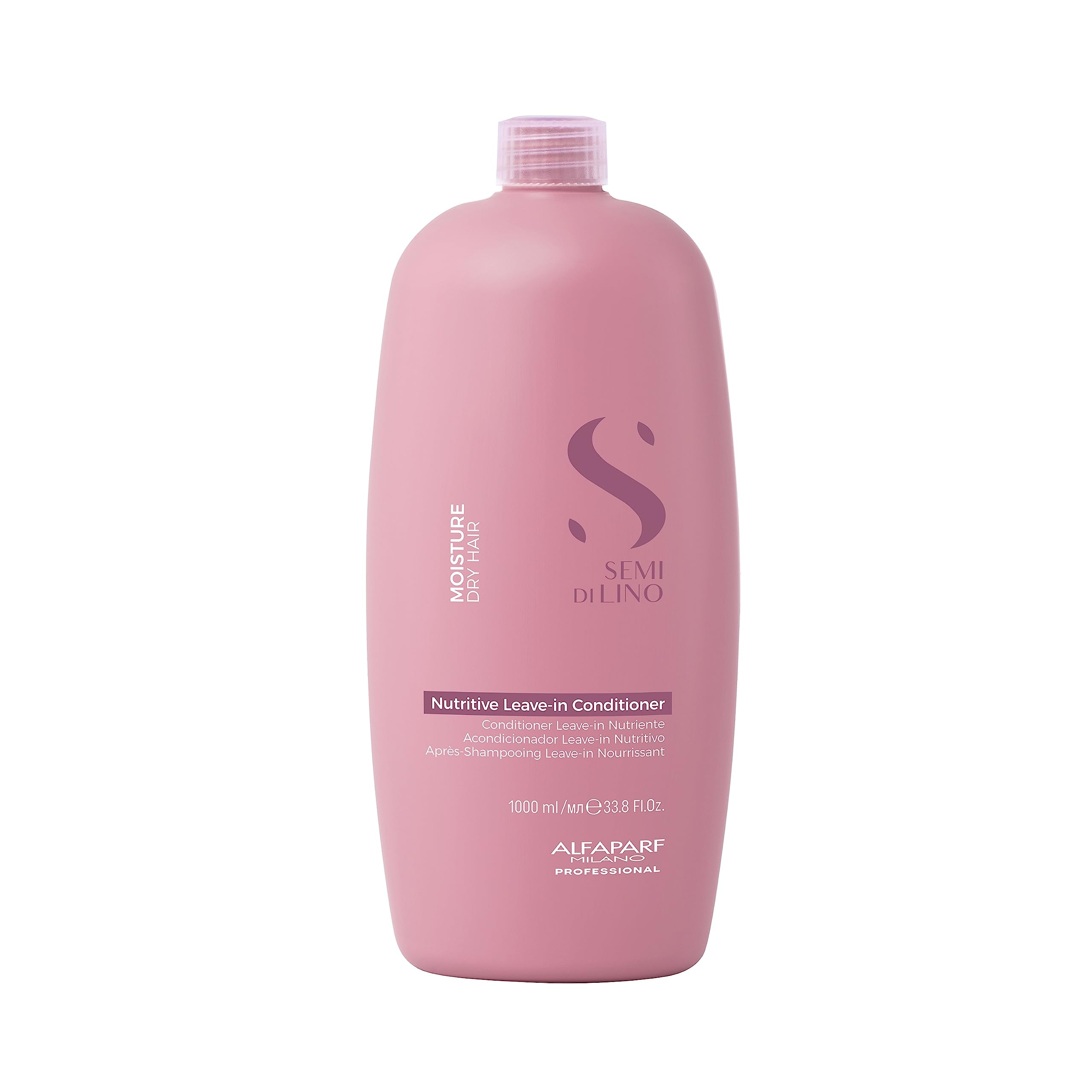 Alfaparf Milano Semi Di Lino Moisture Nutritive Leave-in Sulfate Free Conditioner for Dry Hair - Professional Salon Quality - SLS, Paraben and Paraffin Free - Safe on Color Treated Hair