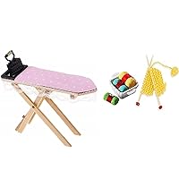 Woolen Yarn Knitting and Ironing Board Set 1:12 Scale Dollhouse Accessories Ornament