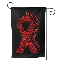 Leukemia Cancer Awareness Garden Flag Double-Sided Printing Decorative Yard Banner Holiday Party Outdoor Decoration Home Decor Sign Farmhouse 12.5