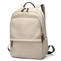 GOLF SUPAGS Laptop Backpack for Women Slim Computer Bag Work Travel College Backpack Purse Fits 15.6 Inch Notebook (Apricot)