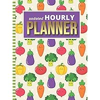 Undated Hourly Planner And Notebook: Hardcover 8.5x11 53-Week Non-Dated Weekly Daily Diary / 5AM - 10PM in 30 Minute Interval / With To Do List - ... / Funny Face Vegetables - Kawaii Art Pattern