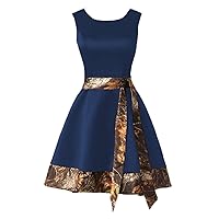 Camo Mother of The Bride Dresses Evening Formal Party Dress Knee Length