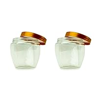 Grand Parfums 8 Oz Venetian PET Plastic Jar with Copper Caps (12-Pack), Empty Refillable Containers for Personal Care and Homemade Products, Bath Salts, Body Butters, Creams, Lotions, Spices