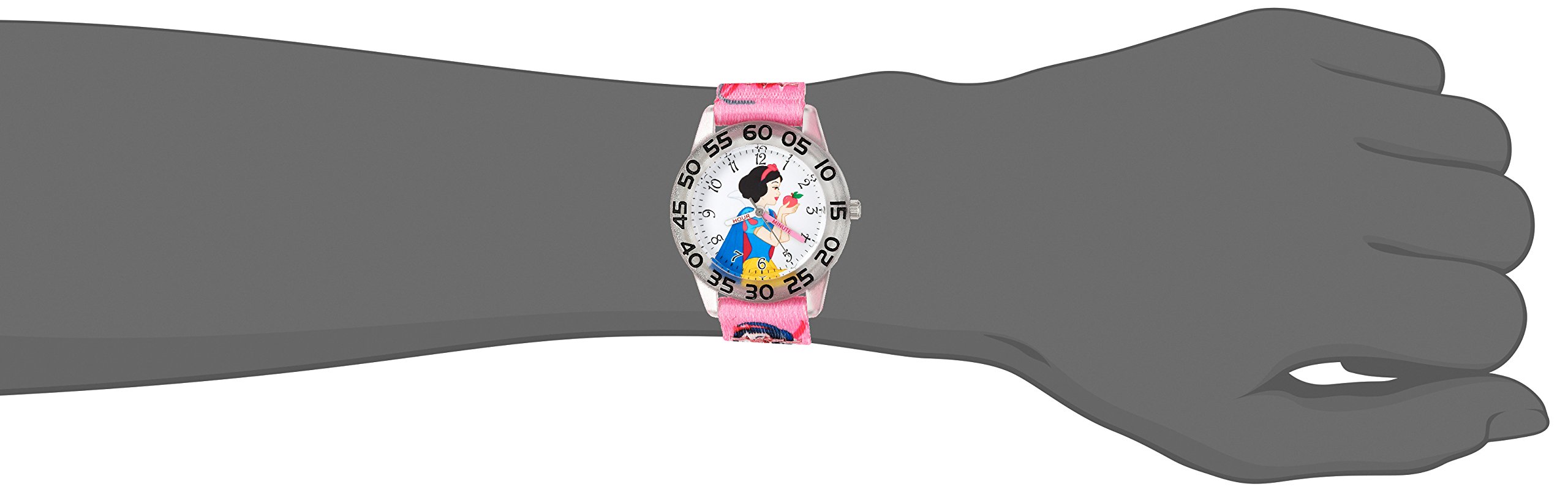 Disney Princess Kids' Plastic Time Teacher Analog Quartz Nylon Strap Watch