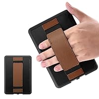 Case for Kindle Paperwhite 5 (Fits All-New 11th Generation 2021) - Heavy Duty Shockproof Case with Hand Strap (Brown)