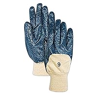 MAGID 1591PRKW-9 MultiMaster Rough Finish Heavy Duty Nitrile Coated Gloves, 6, Natural, 9 (Pack of 12)
