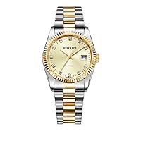 RHYTHM Mens Luminous Gold Watch Quartz Steel Watch R1202S04