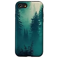 iPhone SE (2020) / 7 / 8 Misty forest mountain Pine tree nature Case