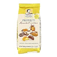 Assorted Shortbread Cookies, 10.58 oz (300g), Kosher, Dairy Mini Pastries - Made in Italy
