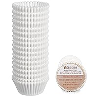Gifbera Mini White Cupcake Liners 400-Count, Greaseproof Paper Muffin Baking Cups for Baking, Wedding, Celebration
