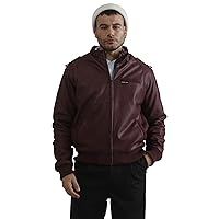 Members Only Men's Faux Leather Iconic Racer Jacket