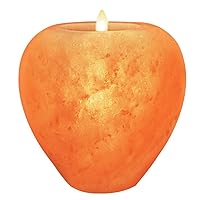 Himalayan Glow Apple Style Natural Pink Salt Tealight Candle Holder,100% Pure Crystal Salt Candle Lamp | Night Light & Decorative Light, Choice