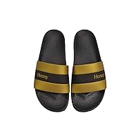 Henny Stripe Slides Black Gold Slip On Men's Sandals (6)