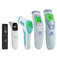 Amplim 5-Pack Hospital & Medical Grade Non Contact Digital Infrared Forehead Thermometer for Babies, Kids, and Adults. FSA HSA Eligible
