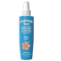 Weightless Hydration Water Mist for Body SPF 30, 5.2 oz. | Hawaiian Tropic Body Spray Sunscreen Mist, SPF Spray, Non-Aerosol Sunscreen Spray, Water Based Sunscreen, 5.2 oz