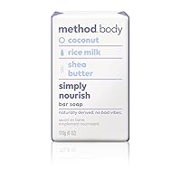 Method Bar Soap, Simply Nourish, 6 oz, 1 pack, Packaging May Vary