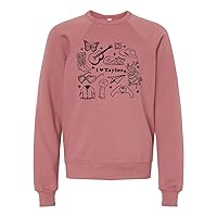Taylor Collage, Long Sleeve Unisex Kids' Sweatshirt, Unisex Graphic Sweatshirt, Shirts with Sayings, Heather Gray or Mauve (S, Mauve)