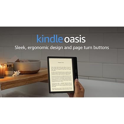 International Version – AT&T – Kindle Oasis – With 7” display and page turn buttons - 32 GB, Graphite - Free 4G LTE + Wi-Fi