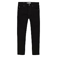 Calvin Klein Boys' Slim Fit Straight Leg Stretch Denim Jeans, 5-Pocket Style, Zipper Fly & Button Closure