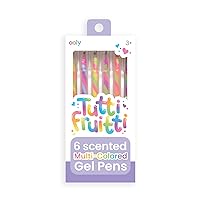 Ooly Scented Tutti Fruitti Color Changing Gel Pens Set of 6-1.00mm NIB, Color Changing as you Write, Pens for Kids, Adults, Art and stationery Supplies [Tutti Fruitti Color Changing - 6 Pack]
