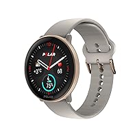 Polar Ignite 3 Series Fitness Tracking Smartwatch with AMOLED Display, GPS, Heart Rate Monitoring, Sleep Analysis, and Real-Time Voice Guidance; S-L, for Men or Women, Greige Sand