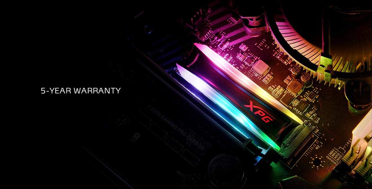 XPG S40G 1TB RGB 3D NAND PCIe Gen3x4 NVMe 1.3 M.2 2280 Internal SSD (AS40G-1TT-C)