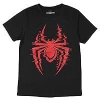 Marvel Spider-Man Boy's Miles Morales Glitch Logo Graphic T-Shirt