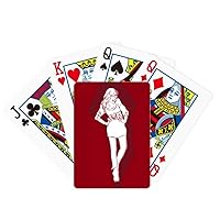 Red Fashion Beauty Woman Poker Playing Magic Card Fun Board Game