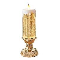 Flameless Candles Rechargeable Colour Electronic LED Waterproof Candle with Glitter Colour Changing LED Water Candle
