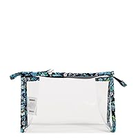 Women's Clear Trapeze Cosmetic Makeup Organizer Bag, Dreamer Paisley, One Size