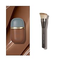 COVER FX Power Play Buildable Medium to Full Coverage Foundation, D4 + Custom Application Brush