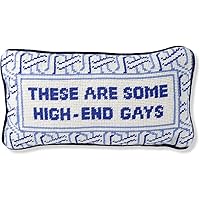 Handmade Needlepoint Decorative Throw Pillow - High End Gays - 8