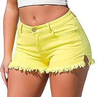 Womens Jean Shorts High Waisted Trendy Ripped Frayed Hem Denim Shorts Cut Off Casual Summer Short Cargo Pants Clothes