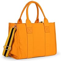 Canvas Tote Bag for Women Crossbody Top Handle Handbags with Adjustable Strap