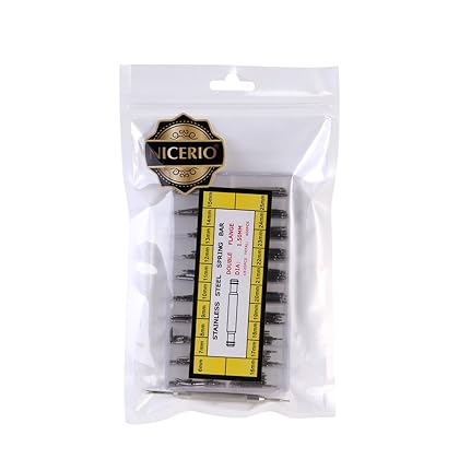 NICERIO 400pcs Professional Watch Band Stainless Steel Spring Bars Link Pins with remover Repair Tool, 6mm-25mm