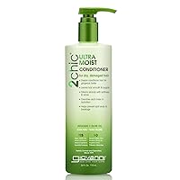 GIOVANNI 2chic Ultra-Moist Conditioner - Avocado & Olive Oil, Creamy Hydration Formula, Enriched with Aloe Vera, Shea Butter, Botanical Extracts, No Parabens, Color Safe - 24 oz