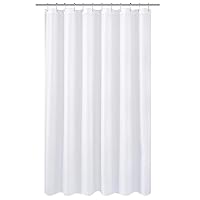N&Y HOME Long Fabric Shower Curtain Liner or Shower Curtain 78 inches Height, Hotel Quality, Washable, Water Repellent, Diamond Patterned White Bathroom Curtains with Grommets