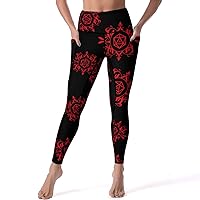 D20 Dice Casual Yoga Pants with Pockets High Waist Lounge Workout Leggings for Women