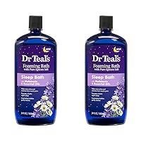 Dr Teal's Foaming Bath with Pure Epsom Salt Sleep Bath with Melatonin & Essential Oils 34 FL OZ (Pack of 2)