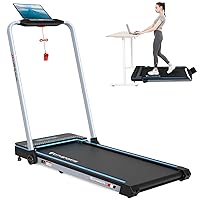 CITYSPORTS Treadmill, treadmill with LED display screen, Bluetooth and app, maximum speed of 12 km/h (without desk)