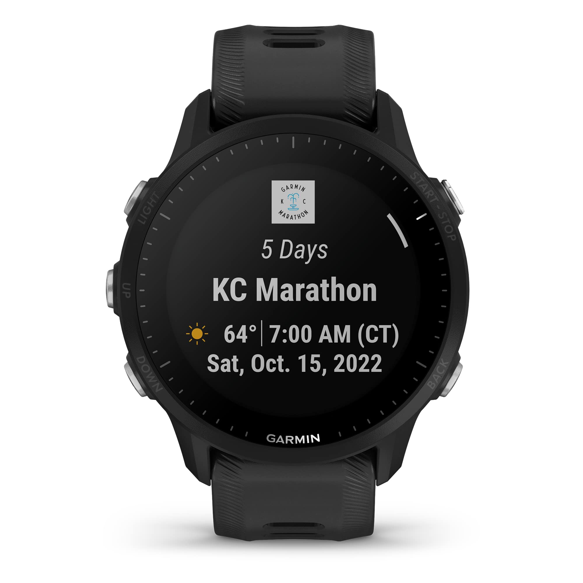 Garmin 010-02638-10 Forerunner® 955, GPS Running Smartwatch, Tailored to Triathletes, Long-Lasting Battery, Black