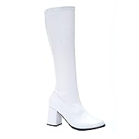 Ellie Shoes Women's Shoes 3 Inch Gogo Boots With Zipper (White;14)